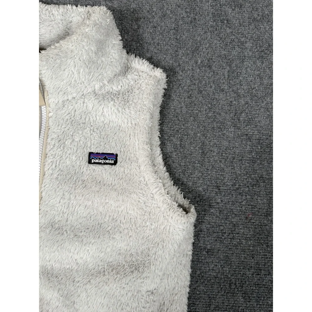 Patagonia Girls XL 14 Los Gatos White Sherpa Fleece Full Zip Vest 65490